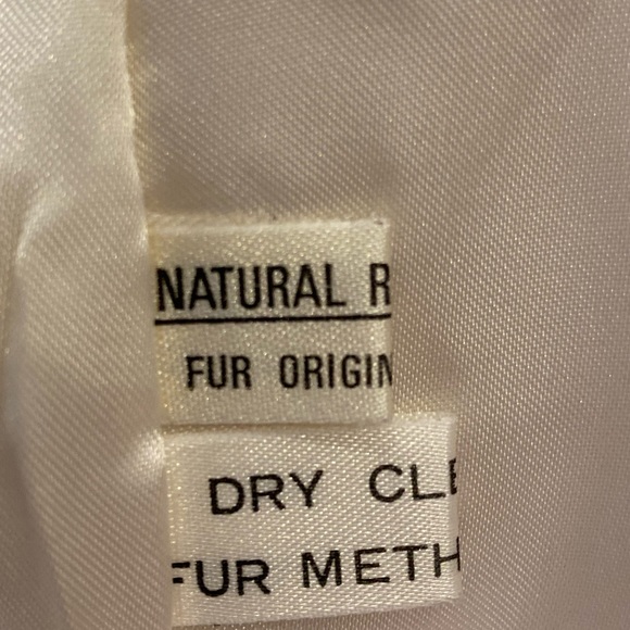 Niki Vintage Woman’s Off White Fur w Gray Textured Knit Sleeves 80’z Retro / M - Picture 7 of 8